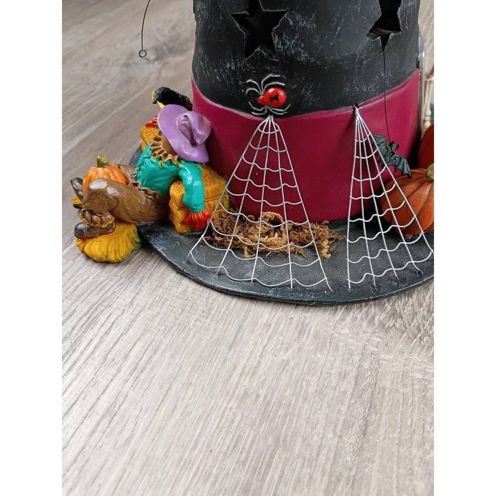 Accents Halloween Witch's Hat Scene DOES NOT WORK Spooky Dept. 56 Skeleton Broke